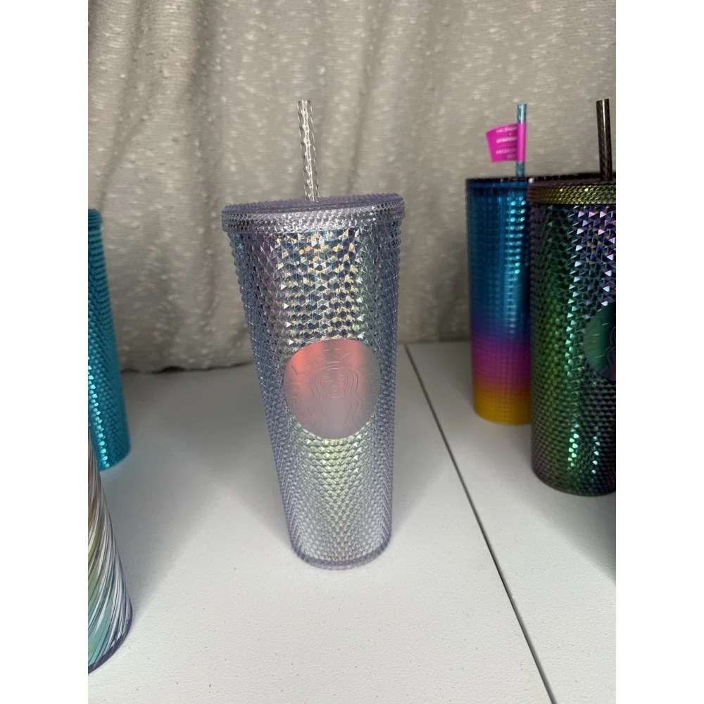 9 LIMITED EDITION STARBUCKS TUMBLER Cups Water LOT STUDDED JEWELED with straws